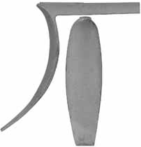 Tennessee Bean Style Buttplate, wax cast steel

Overall length 4-1/2", width 1-1/4", comb 3-3/8"